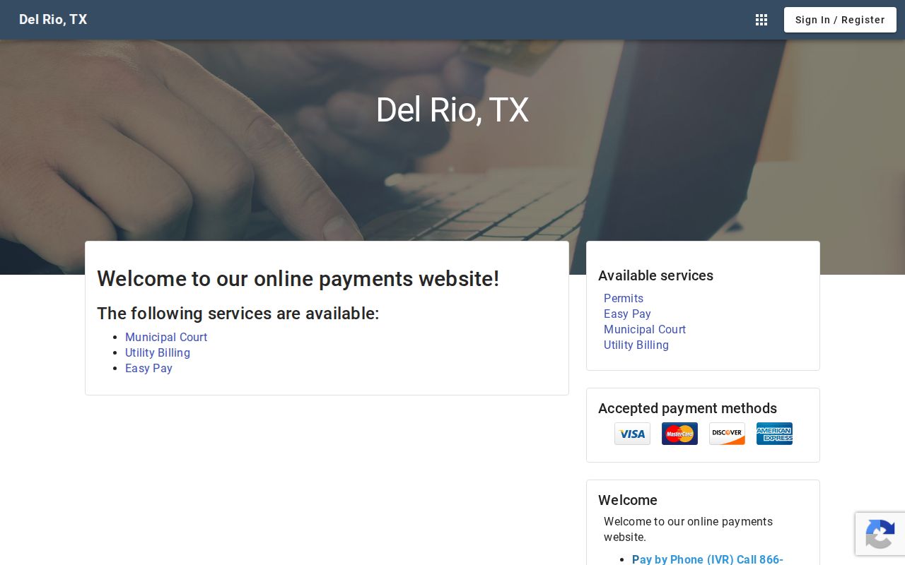 Val Verde County municipal warrant reference, Del Rio Municipal Court portal service options