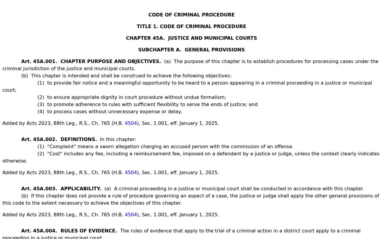 Val Verde County arrest warrant reference, Texas statutory arrest-warrant provisions